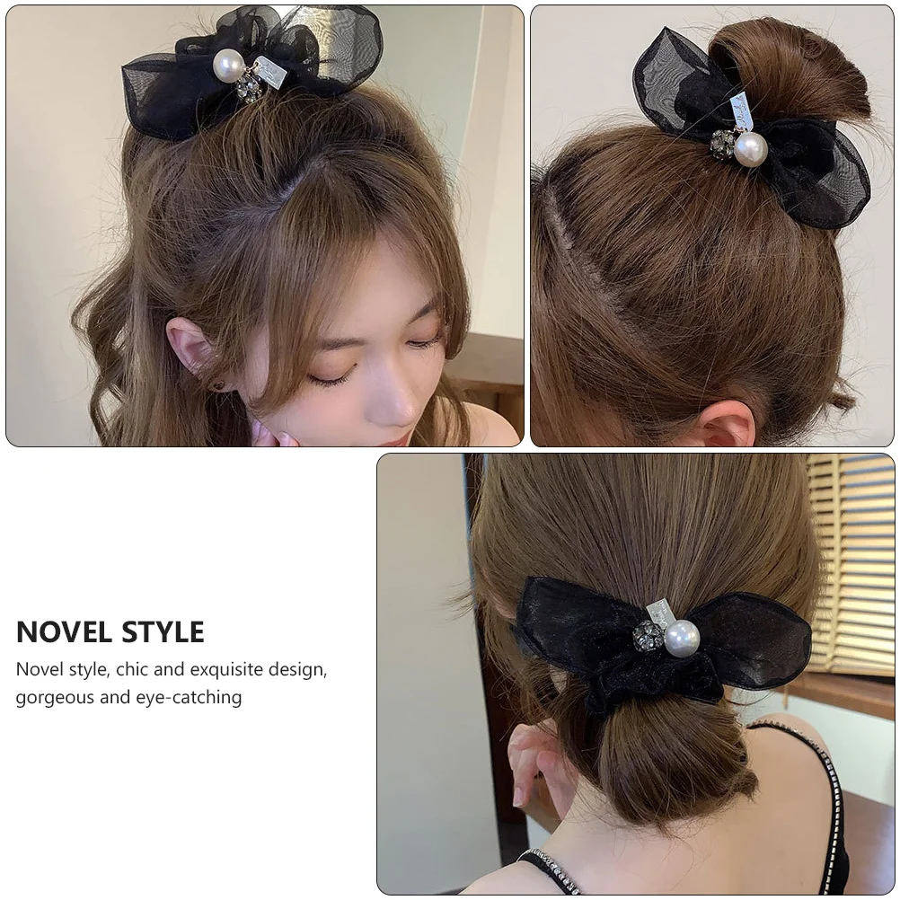 

1 шт., шикарный галстук для волос с бантом из органзы, гладкая текстура, не повреждает волосы, подходит для женщин и девочек, головной убор, аксессуары, головной убор для девочек