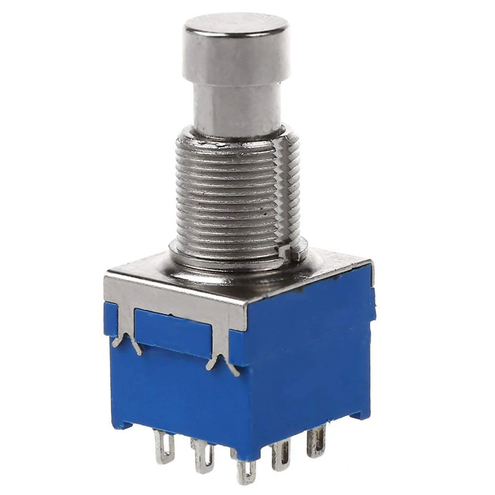 NALFI-6Pcs Guitar Effect Switches 9-Pin 3Pdt Guitar Effects Pedal Box Stomp Foot Metal Switch True Blue