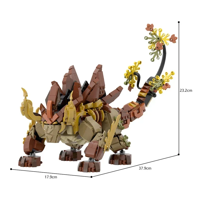 Game Series Dragon King Monster Bouwstenen MOC Genshined Azhdaha Rol Boss Monster Assemblagemodel Kinderen Speelgoed Verjaardagscadeau