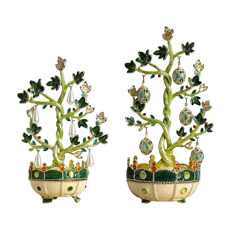 Enamel color fortune tree jewelry box ornament bedroom dresser decoration living room TV cabinet