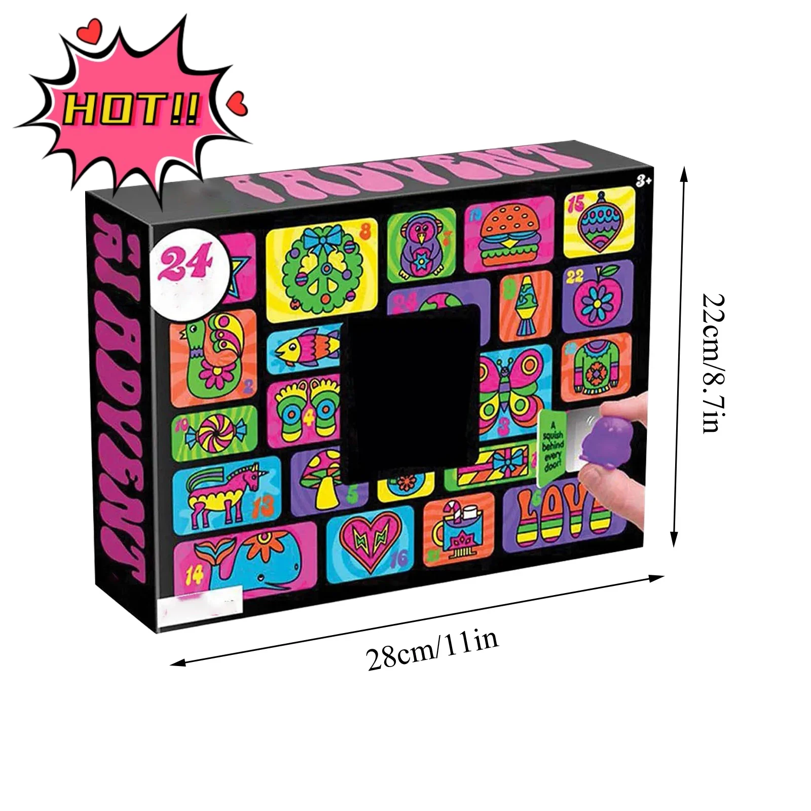 Advent Calendar - 24 Days of Unique Sensory Toys for Tactile Exploration, Develop Fine Motor Skills & Calming Fidget Fun