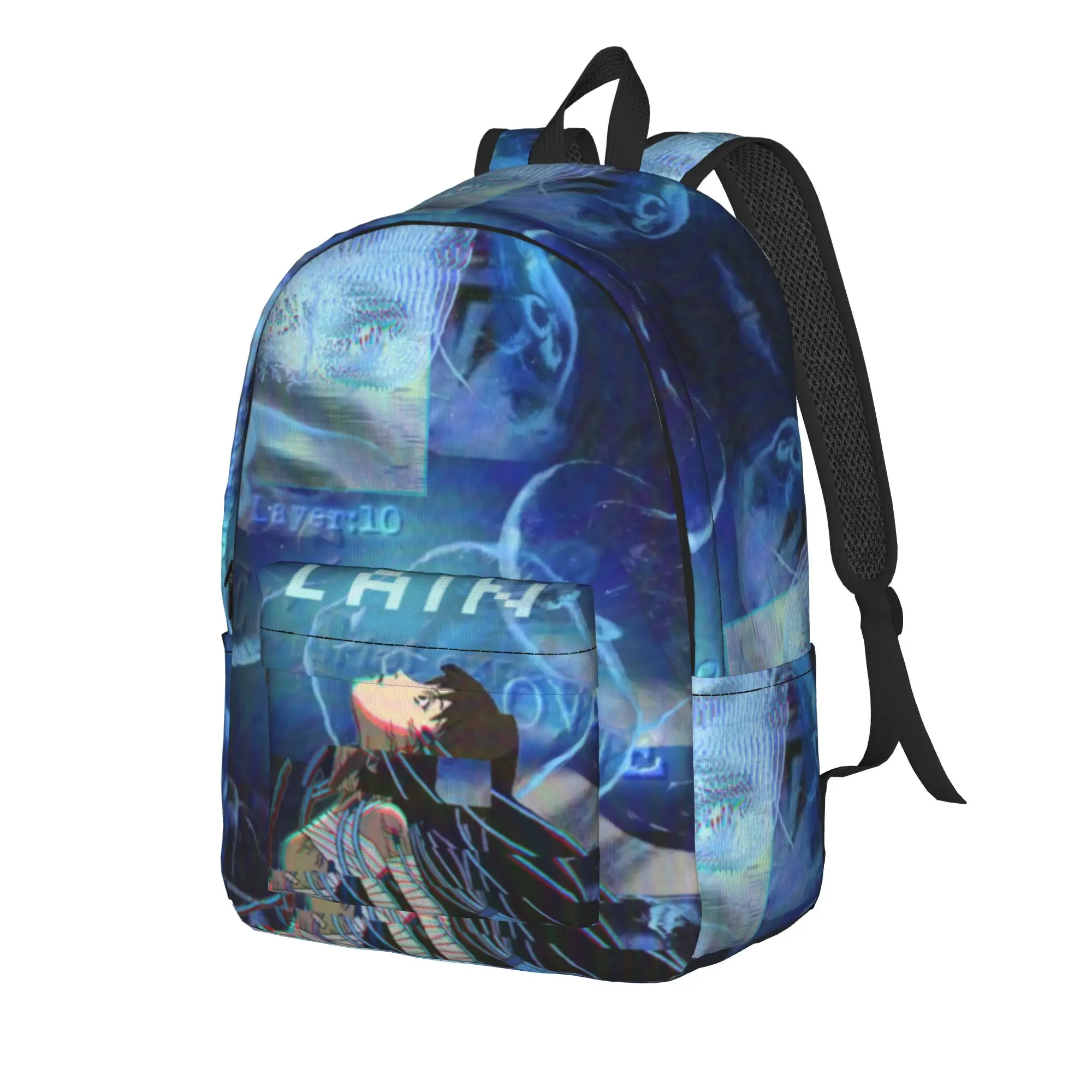 Serial Experiments Lain Lwakura  Cool Backpack Durable High School Business  Daypack for Men Women College Shoulder Bag
