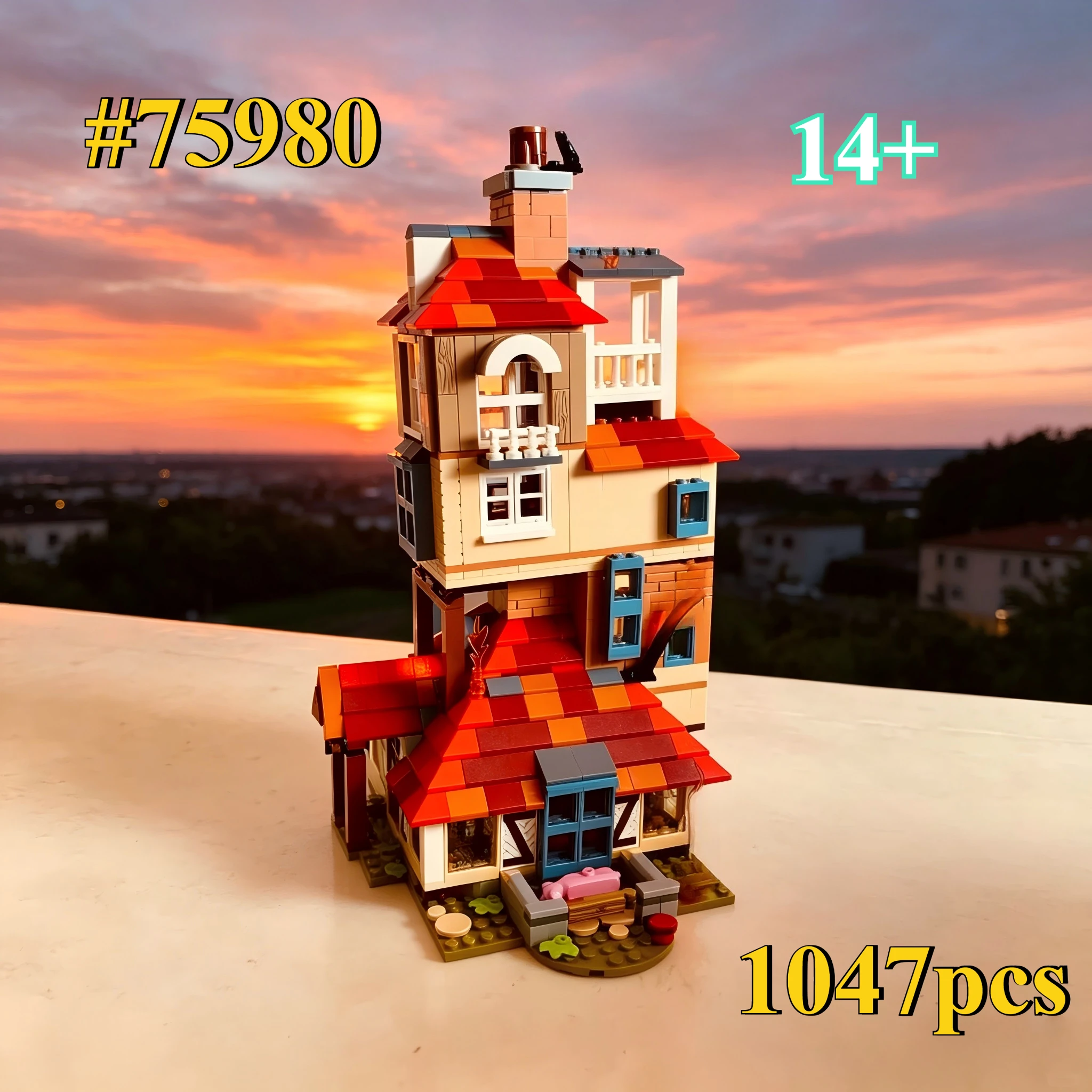 

Red Burrow House 75980 Building Blocks Sets Suitable for Birthday Gifts Compatible with Legoed Particles,1047pcs.