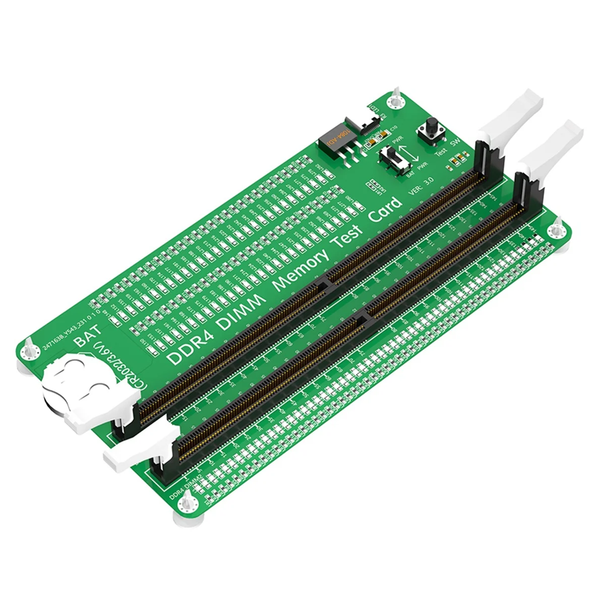 

DDR4 Memory Tester with Long Latch, Desktop Computer DDR4 Memory Test Card with LED Indicators for Desktop Computer