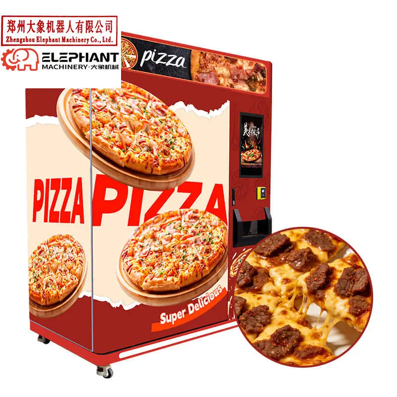 Customized Indoor Commercial Smart Self Heated Frozen Hot Food Pizza Vending Machine Fully Automatic