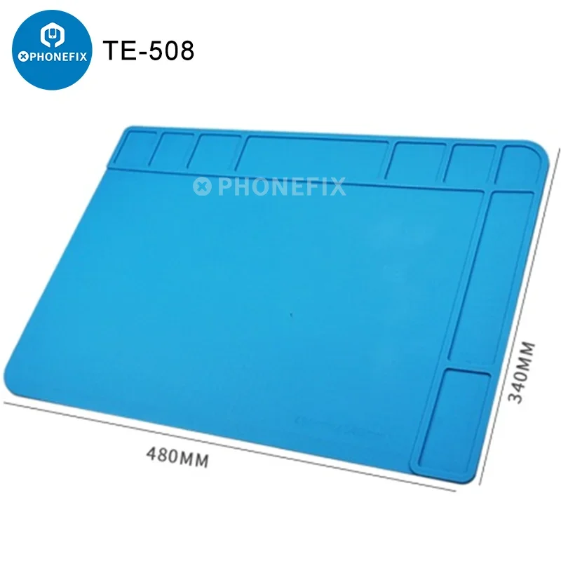 Phonefix High Temperature Resistant Silicone Soldering Mat  Anti-static ESD Rework Platform For Hot Air Gun Desoldering Repair