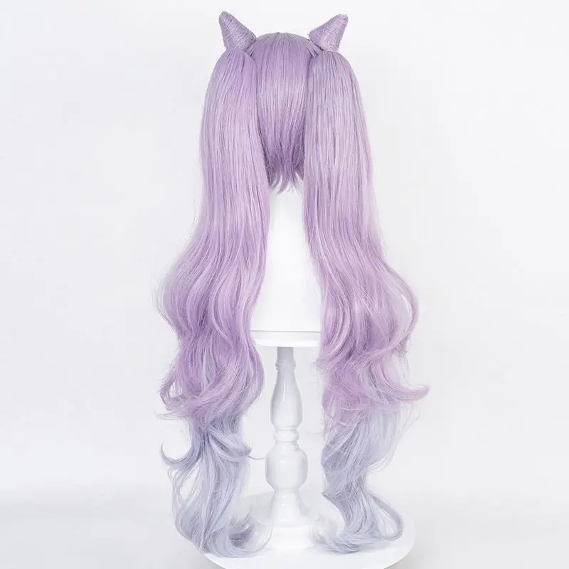 Women's Long Curly Light Purple Wig