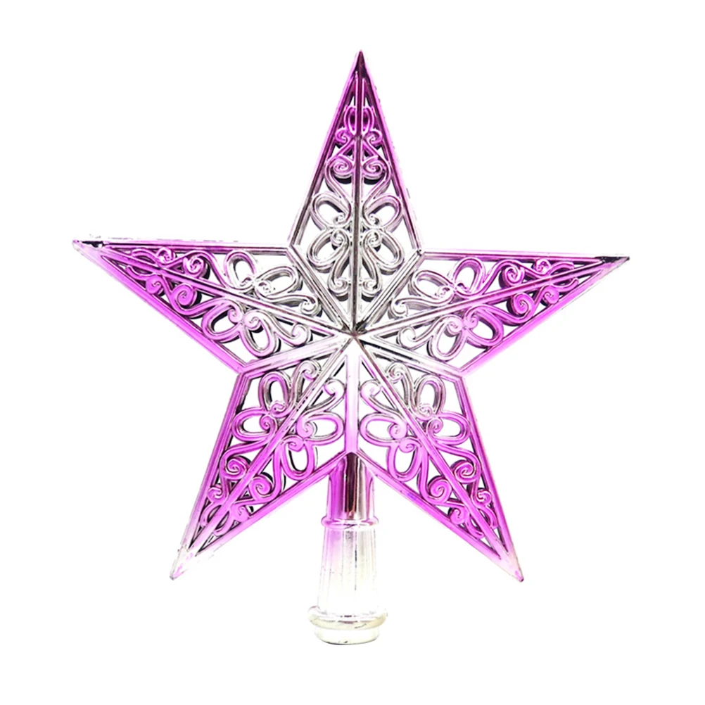 

3 Pcs Christmas Tree Star naments Vintage Decor for Home Office Party Holiday Topping Plastic Christmas Tree Topper