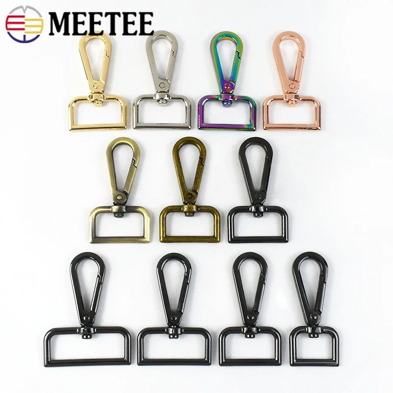 10/20Pcs 16/20/25/32/50mm Metal Bag Strap Buckles Handbag Swivel Lobster Hooks Dog Collar Snap Clasp DIY Sewing Accessories