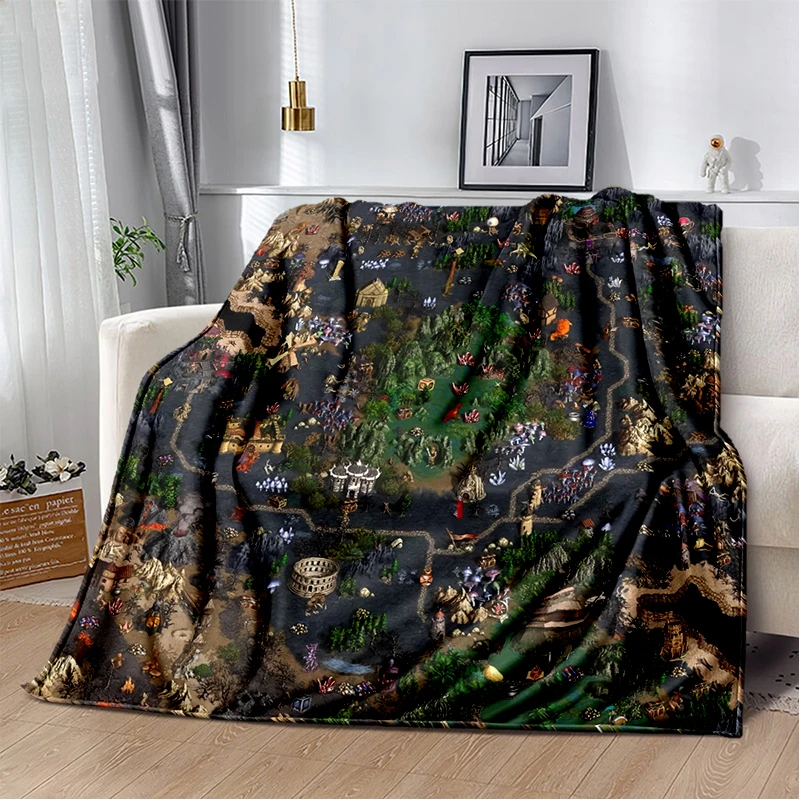Treasure Chest Heroes of Might and Magic Map 29 Style New HOMM3 Blanket,Soft Throw Blanket for Home Bedroom Bed Sofa Travel Kid