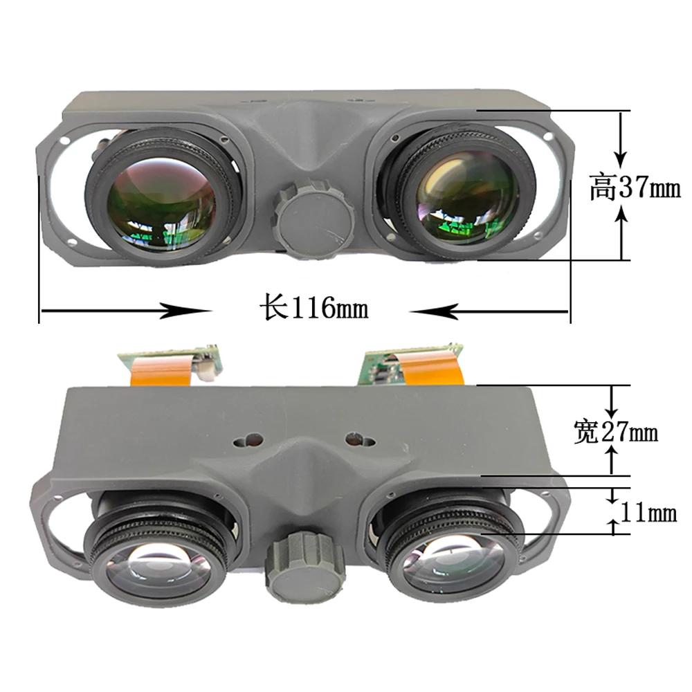 0.39 بوصة OLED VR المزدوج العين HD عرض عدسة الكاميرا لطائرة بدون طيار FPV التصوير الجوي لتقوم بها بنفسك عرض نظارات AV/CVBS/HDMI المدخلات #2