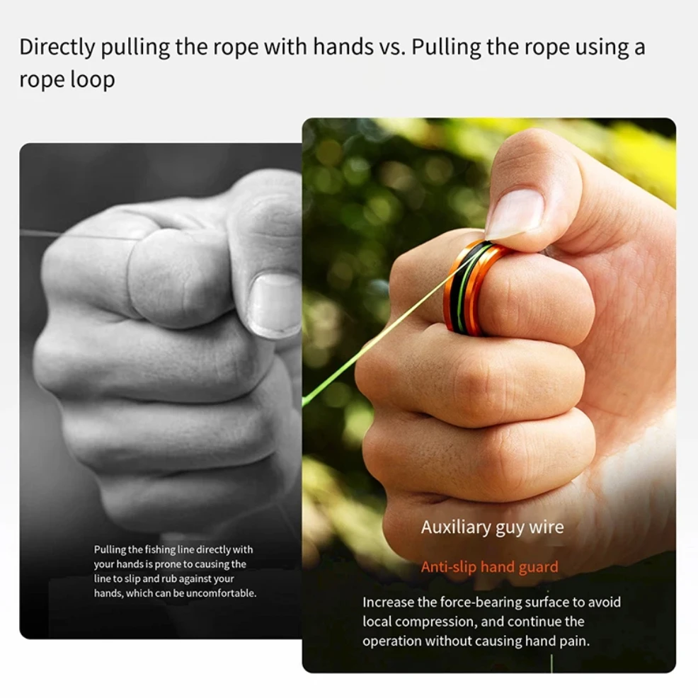 

Alloy cable ring Fast line cutting Anti-slip Protect hands/fishing reel Tighten the leader knot fishing tools