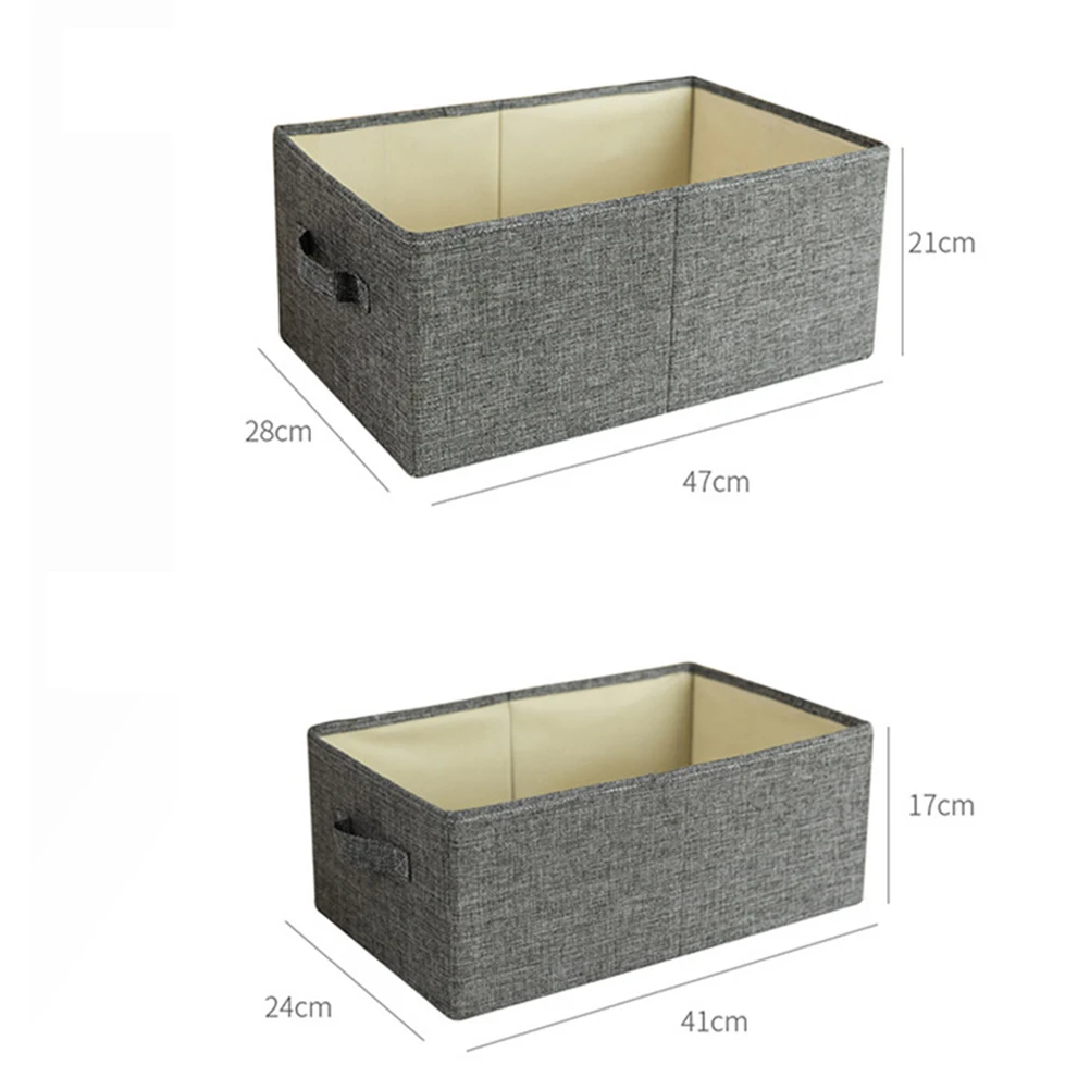 

Clothes Box Desk Organizers Foldable Bins Material Practical Use Premium Quality Save Space Office Students Storage