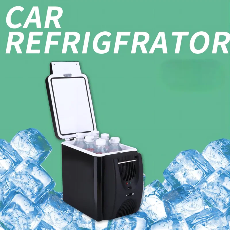 6L Car Refrigerator Portable 45W 12V Cigarette Lighter Plug Hot and Cold Dual Use Outdoor Mini Ice Making Cart Refrigerator