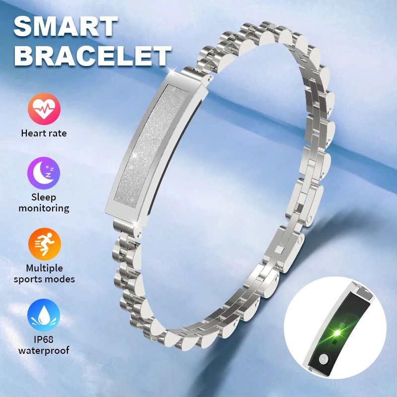 

Women Luxury Elegant Smart Wristband No Screen Display Health Heart Rate Monitor Multi-sports Activity Fitness Tracker Bracelet