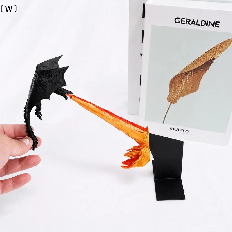 〔W〕Dragon Flame Book Nook Sculpture Fire Breathing Dragon Gothic Ornament Halloween Birthday Present Bookshelf Decoration