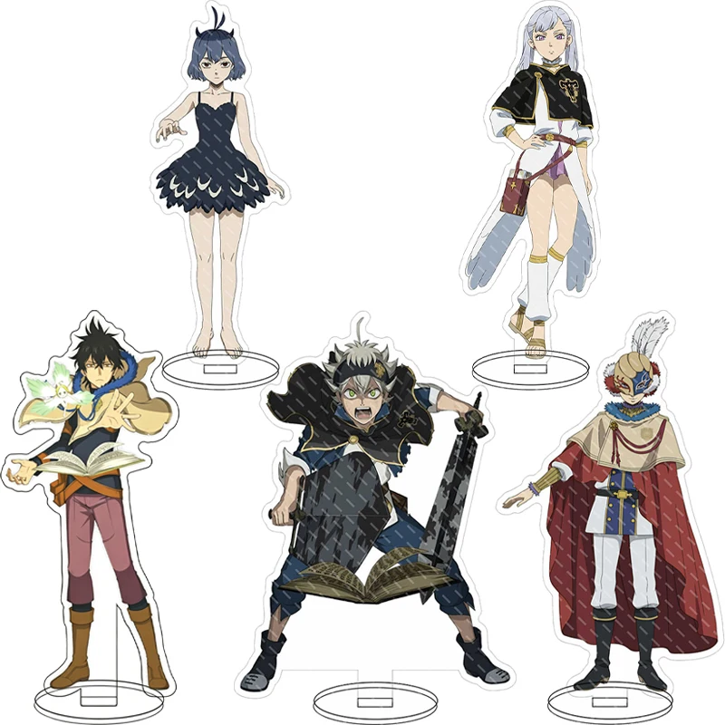 Figura de Anime de 16 cm, Black Clover ‌   Asta ‌   Yuno Grinberryall ‌   Adornos de Acrílico de Noelle Silva y Yami Sukehiro, Regalos