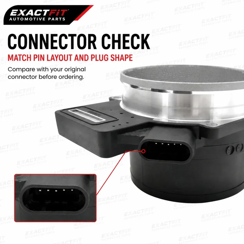 Mass Air Flow Sensor OE 25168491 5-Pin MAF Meter Complete Housing with Honeycomb Screen for Chevrolet Silverado Tahoe GMC