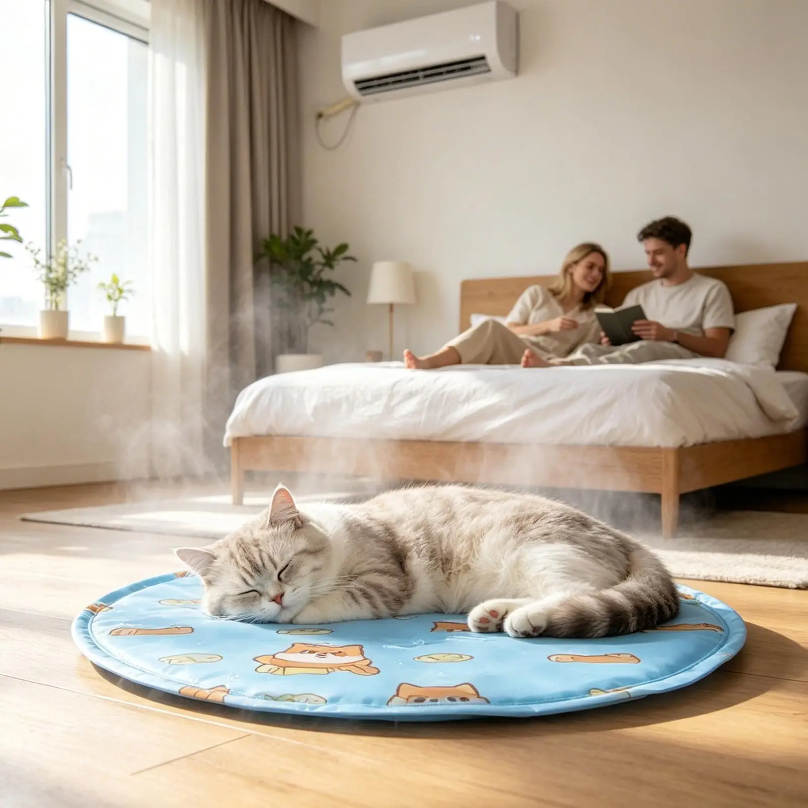 Dog Cooling Gel Mat Comfortable Soft Non-Slip Gel Cooling Dog Beds Sleeping Pad for Car Trip Park Beach Picnic Balcony Lawn