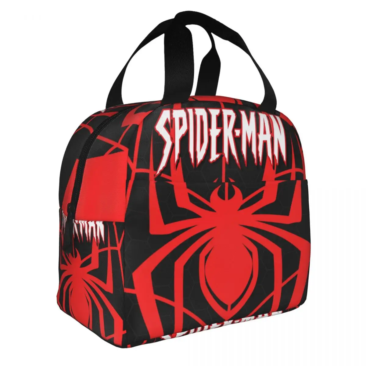 Tote Teenager Marvel Spider Man Hand Bag Fashion Signs For Travel Food Container