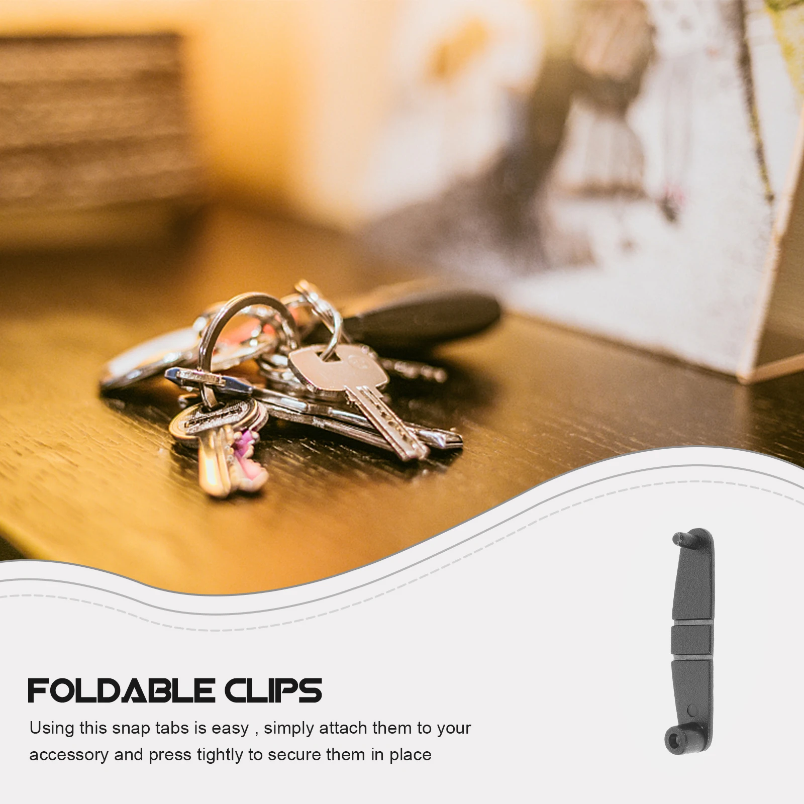 

100pcs Key Ring Clips Plastic Keychain Connect Clip Durable Fastening For Belt Backpacks Purses Id Cards Mini Folding