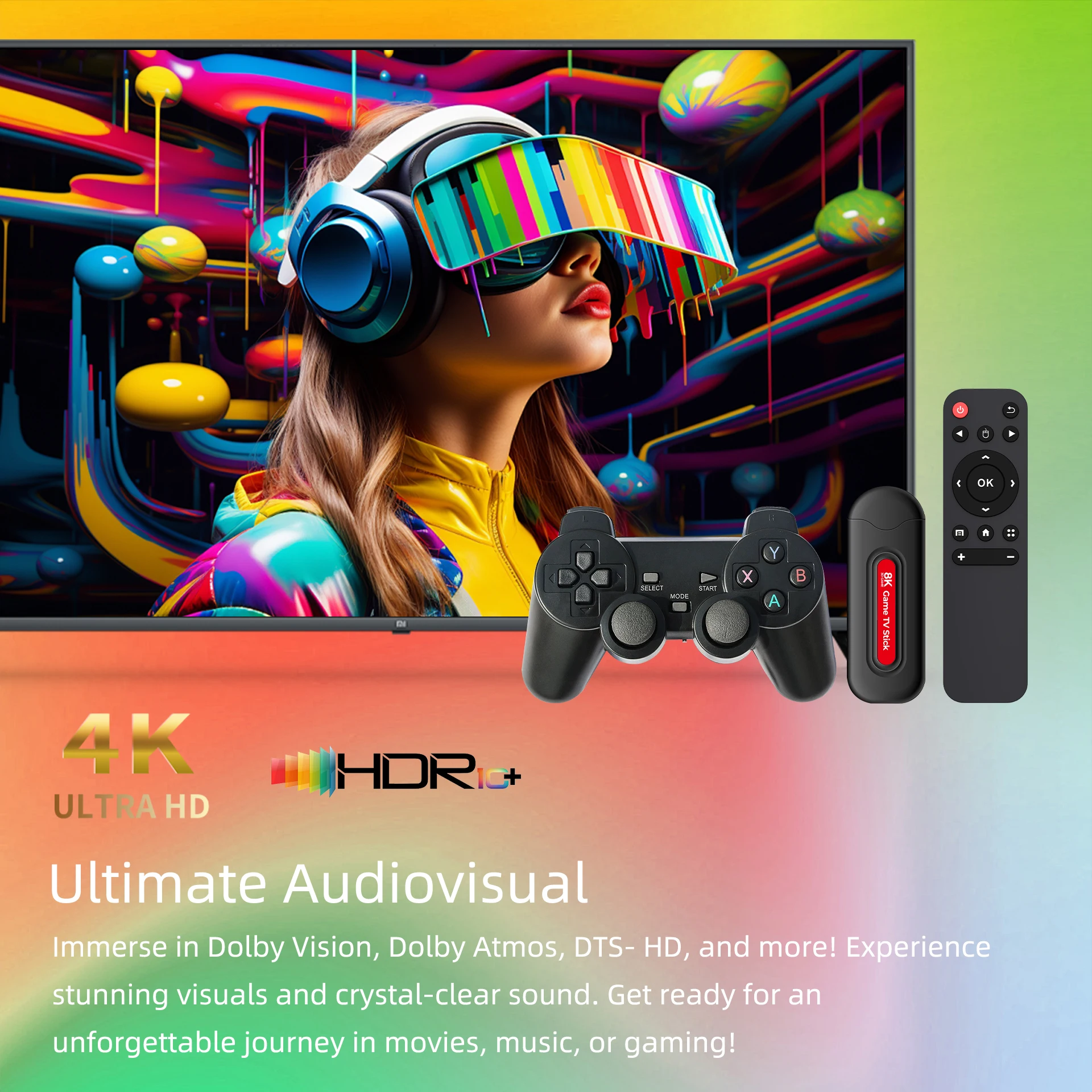 G1 Dual System 8K WIFI 2.4G/5G 3D Game Stick Ретро Консоль для видеоигр Android 13.0 Game TV Box 64G Oubler Rocker 28000+ игр