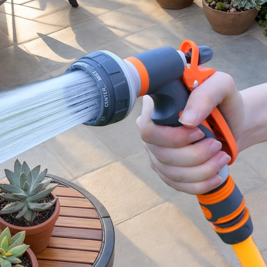 

1PC High-Pressure Water Gun - 8-Function Adjustable Sprinkler for Garden & Car Washing (Durable)