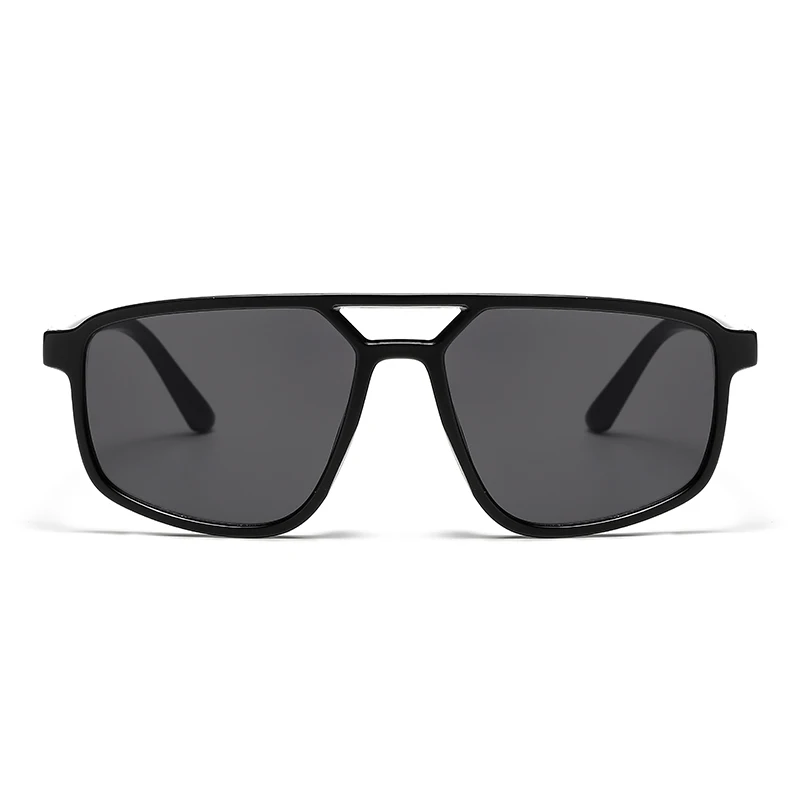 Vintage กรอบแว่นตากันแดดผู้หญิงผู้ชายแฟชั่นแบรนด์หรู Double Bridge แว่นตากันแดดหญิงแว่นตาอินเทรนด์