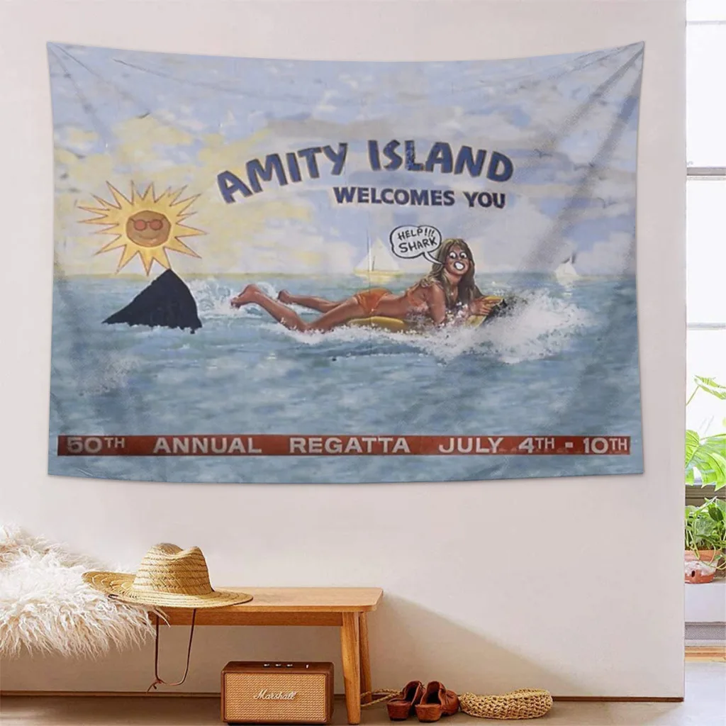 

Welcome To Amity Island Tapestry Home And Decoration Wall Art Tapestries Room Decors