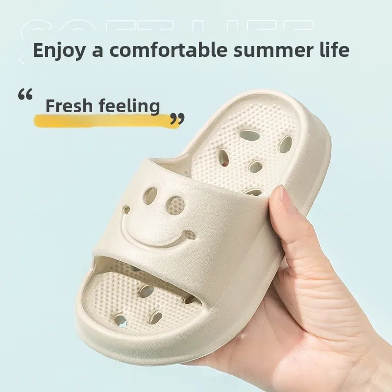 Children's Bathroom Slippers Summer Men's Women's Anti-Slip Hollow Out Draining Non-Odorous Indoor Home Use Soft Bottom Slippers