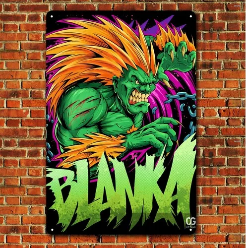 Blanka Retro-Videospiel-Metallposter