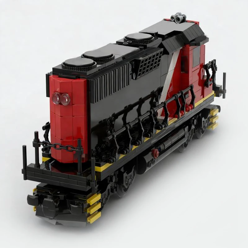 742 PCS transport 7-grid wide locomotive MOC Customize Modular Building Block Technology Creative Design DIY Festival Toy Gift view 2