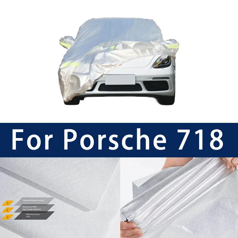 

Full car hood dust-proof outdoor indoor UV protection sun protection and scratch resistance For Porsche 718 Car umbrella