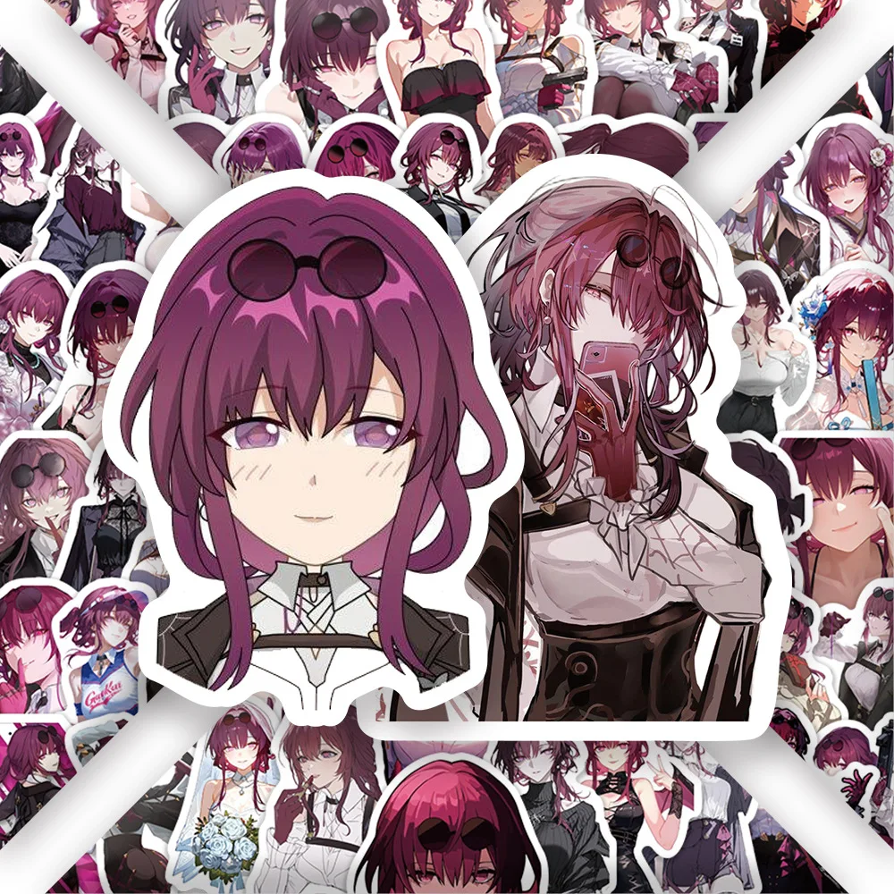 60PCS Kafka Cartoon Stickers Schattig Meisje Decals Honkai Star Rail Graffiti Decoratie Spel DIY Koelkast Laptop Gitaar Auto Fiets speelgoed