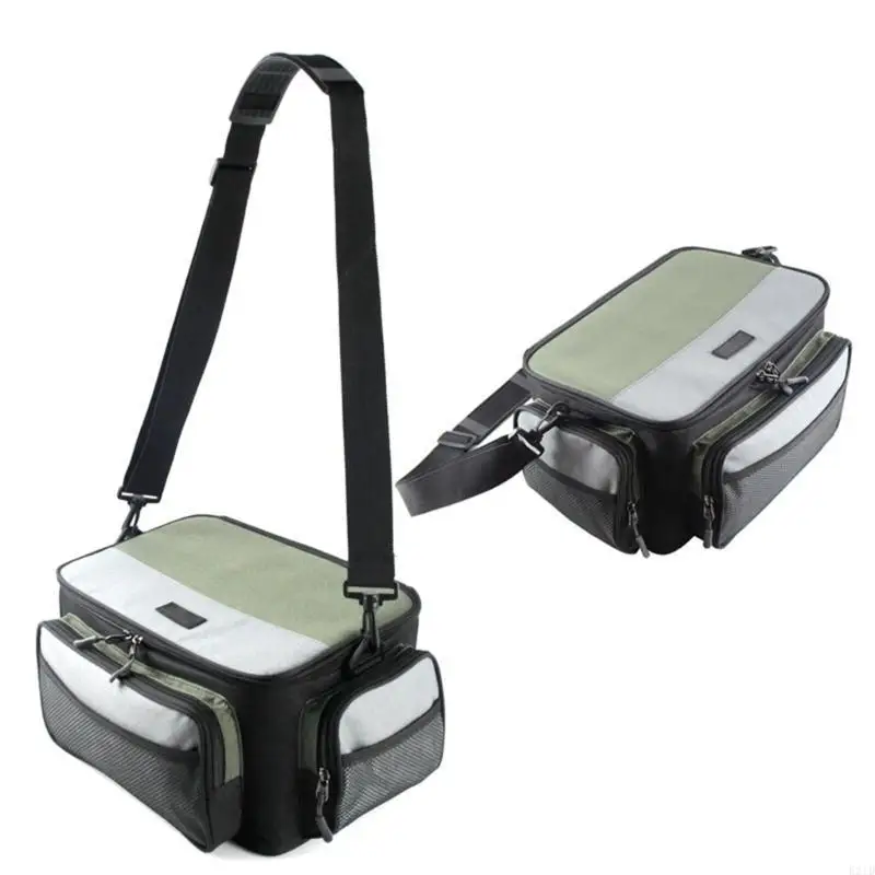   Portable Outdoor Fishing Tackle Bag Multiple Pocket Fishing Gear Carrying Bag