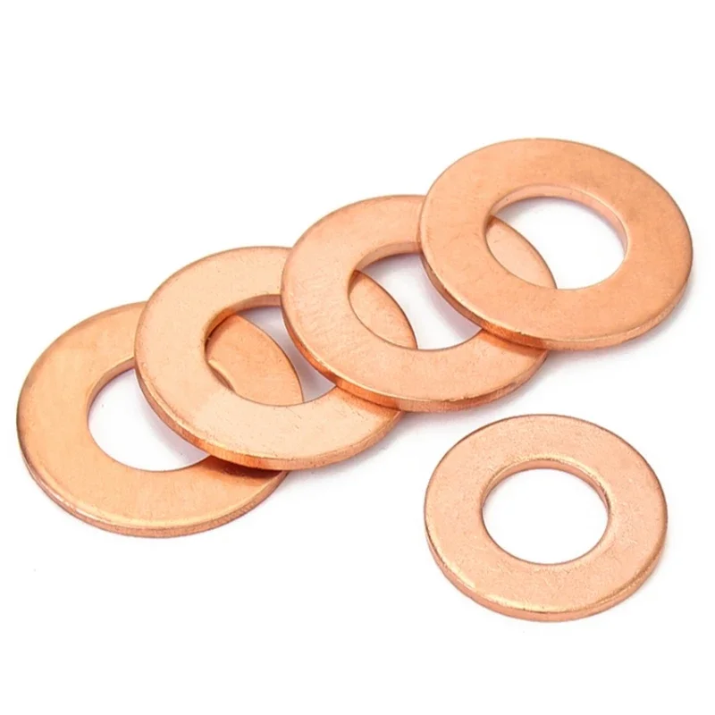 M3M4M5M6M8M10M12M14M16M18M20M22M24M27-M60 Tappi olio in rame puro massiccio Rondella O-ring Guarnizione Coppa del motociclo Distanziatori di tenuta piatti