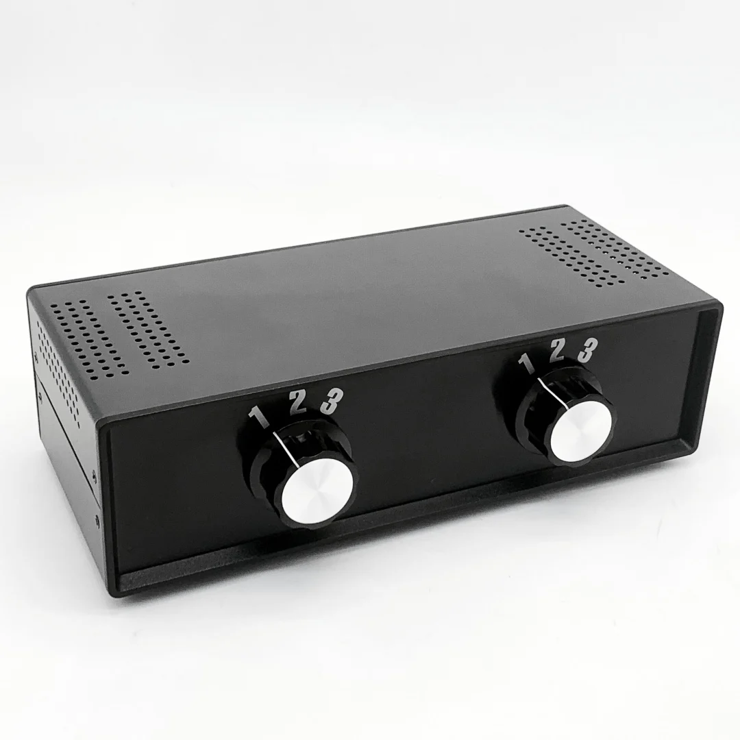 TIANCOOLKEI 3-IN-3-OUT XLR balanced stereo audio signal input/output selector passive preamplifier signal controlle ph03