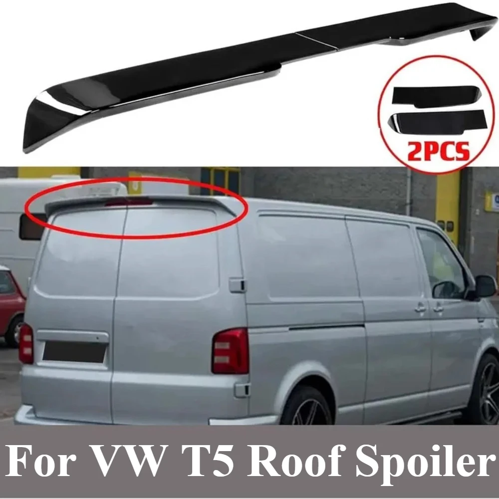 

For VW T5 Roof Spoiler - OEM Style No-Drill Gloss Black Wing, Factory Direct ABS Plastic Rear Air Deflector, Tuning Accessory