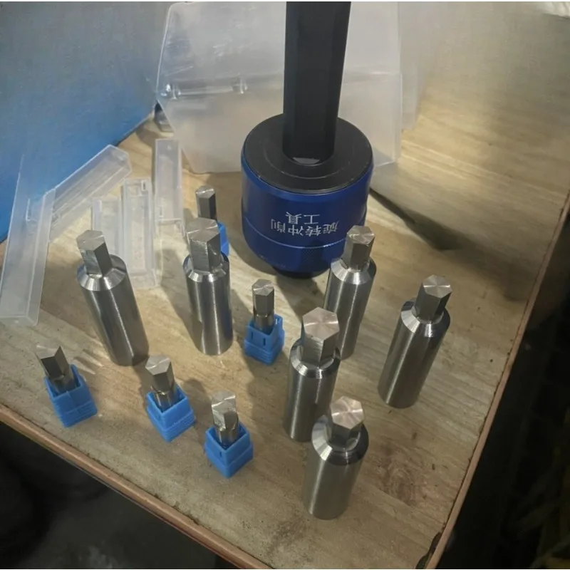 1pc Hexagon Socket Punch, Rotary Broaching Tool, Hexagon Turning Tool, CNC Lathe, Precision Square Punch
