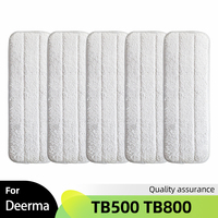 For Deerma Replace Mop for Water Spray Mop TB500 / TB800 360 Rotating Cleaning Cloth Head Wooden Carbon Fiber Cloth C2