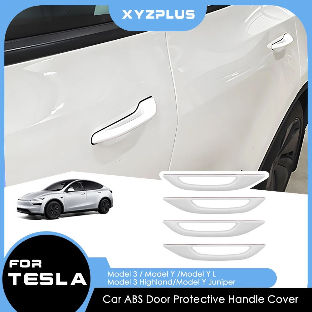 

Для Tesla Model 3/Y, Model Y Juniper, Model 3 Highland, Model Y L 2026: Защитные накладки на дверные ручки из ABS-пластика, модификация автомобиля