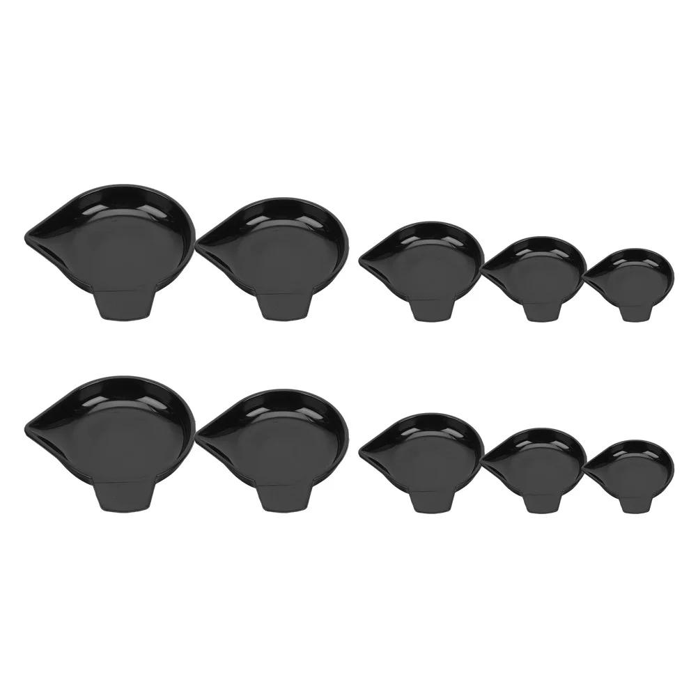 10 قطعة صواني بلاستيكية مقياس رقمي مقلاة وزن لمختبر مسحوق استخدام طبق وزن قابل للتكديس لوحة وزن متينة للتدريس #5