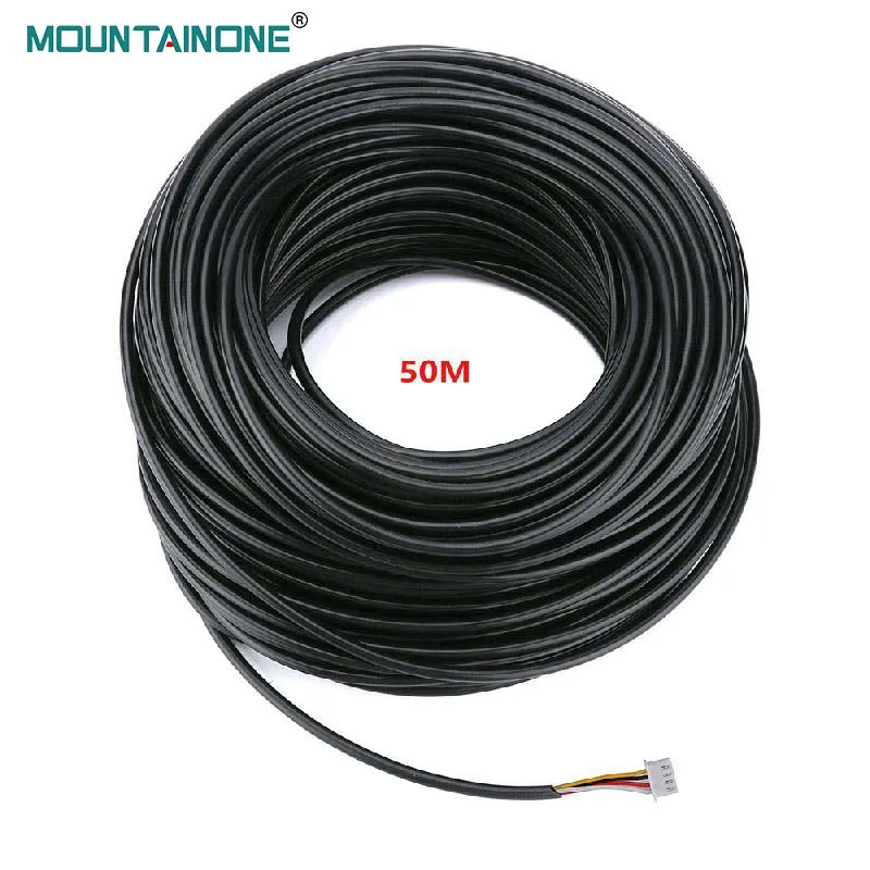 2.54*4P 4 Wire Cable for Video Intercom Color Video Door Phone Doorbell Wired Intercom Cable 50M 30M