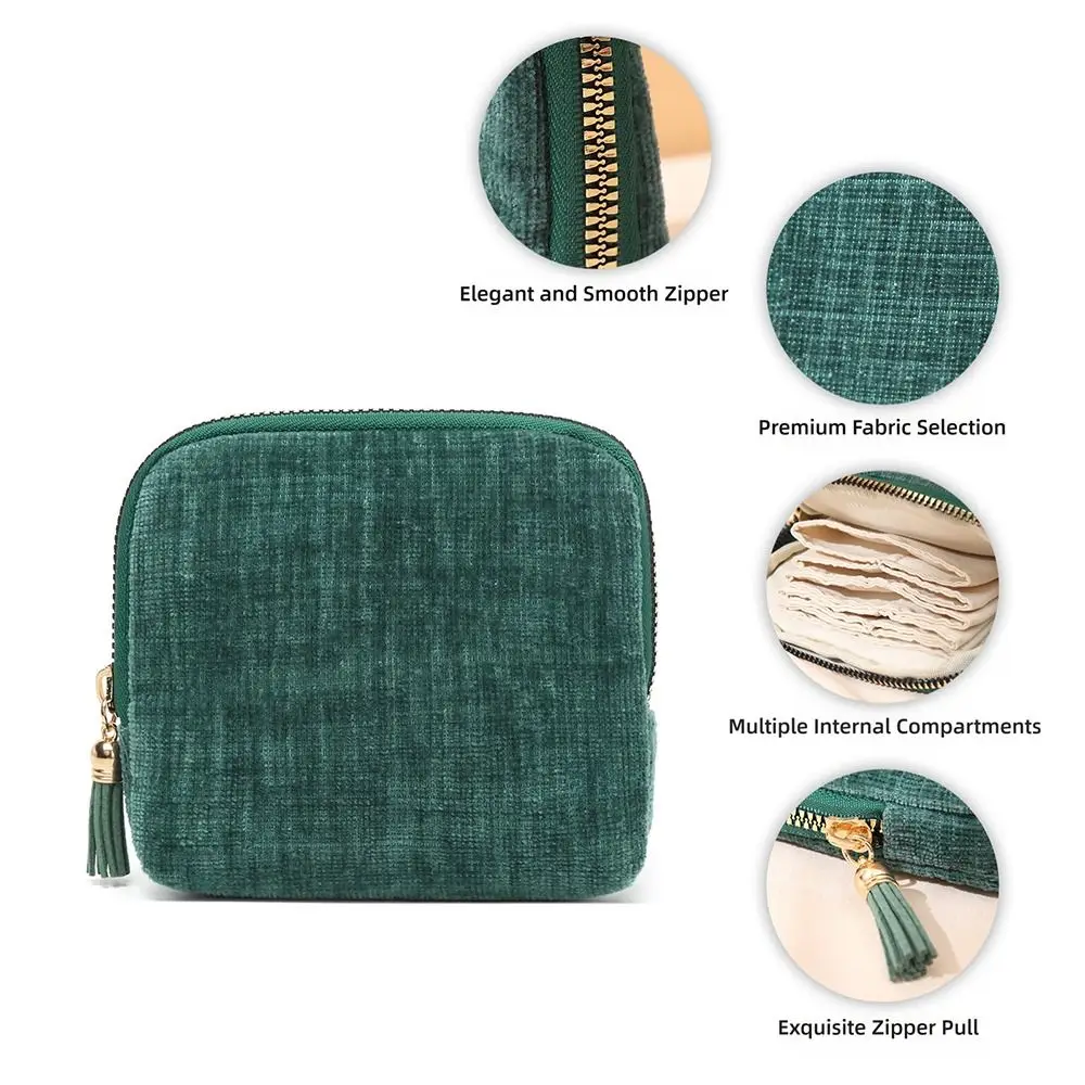 

Новый дизайн на молнии, сумка для хранения ювелирных изделий, многофункциональный органайзер для ювелирных изделий большого размера, повседневная фланелевая сумка для ювелирных изделий с защитой от царапин