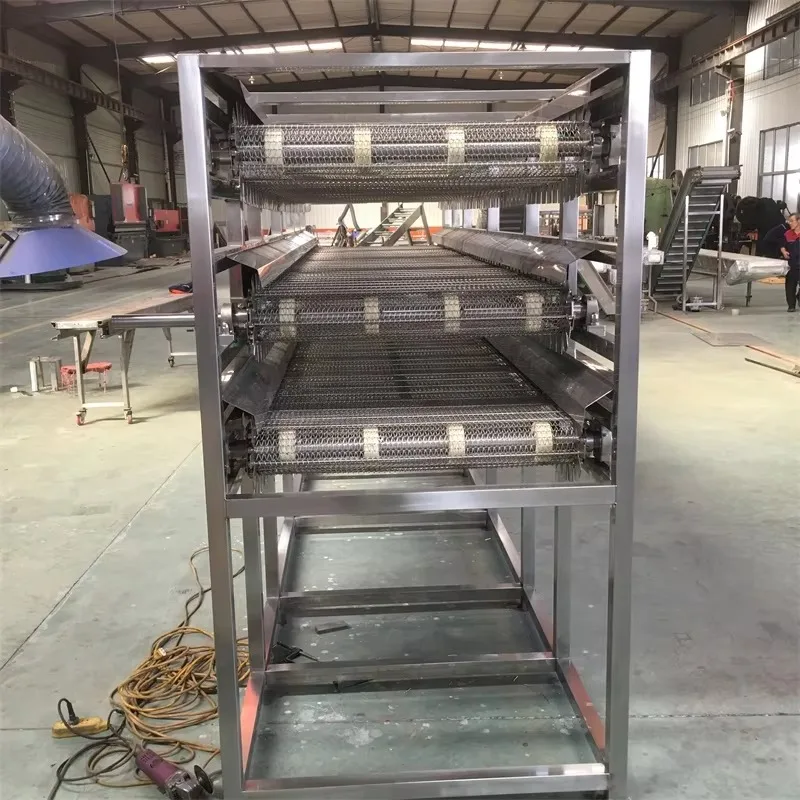 Carbon & Stainless Steel Multi-Layer Cooling Conveyor System for Biscuit, Pastry & Snack Production customize