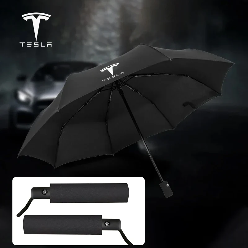 Parapluie pliant compact entièrement automatique, coupe-vent, pluie, accessoires de voiture pour les remplacements, modèle 3 2021 S X Y Style Roadster Invader