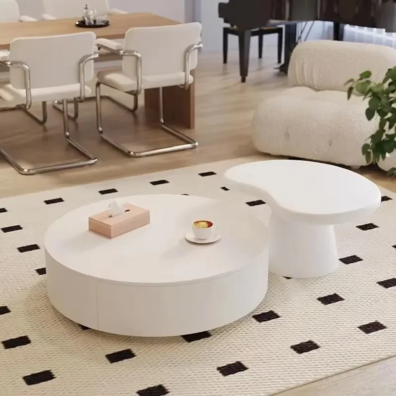 

Luxury Design Glam Simple Side TableNordic Round Coffee Tables Aesthetic Modern Stoliki Kawowe Living Room Furniture