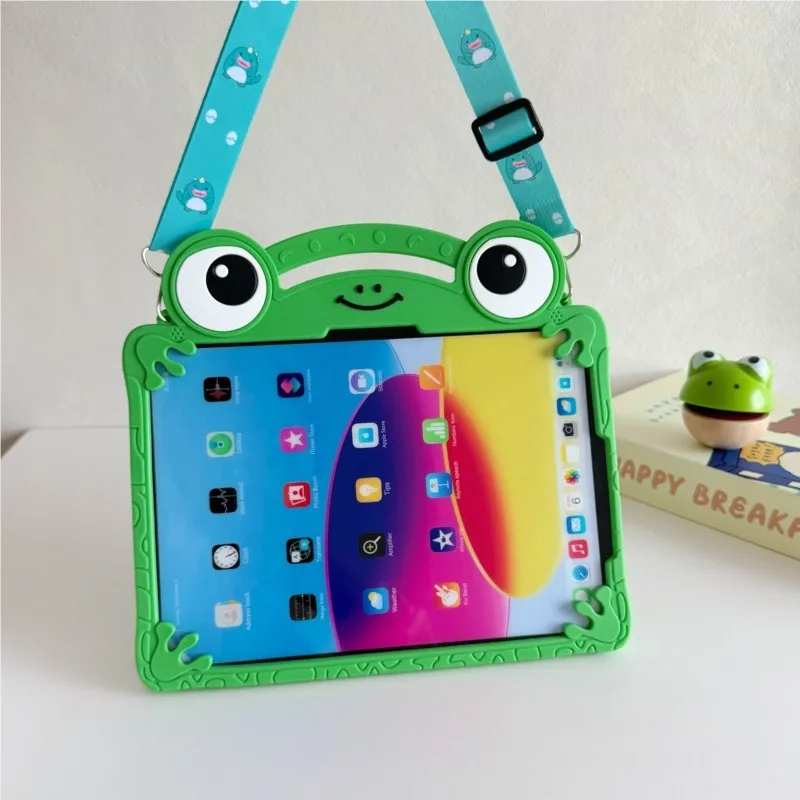 For  HUAWEI MatePad SE 11" 2021 2023 MatePad 11.5S MatePad 11.5" Tablet Case Cute Frog Silicone Kids Shockproof Handle Cover