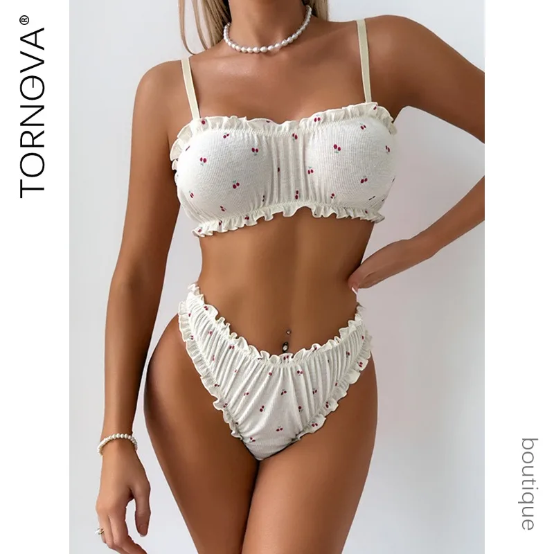 

Tornova, 2 шт., женское сексуальное интересное нижнее белье с принтом, тонкие трусики с высокой талией и открытой спиной на тонких бретельках, Leisuresexy нижнее белье