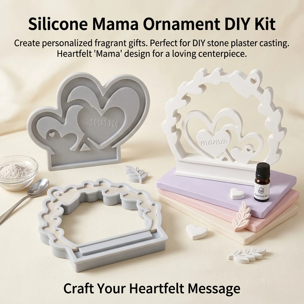 Silicone Heart Shape Mold Aromatherapy-plaster Gypsum Diy Kit Love-shaped Design Decoration For Tea Light Craft Jewelry Gypsum